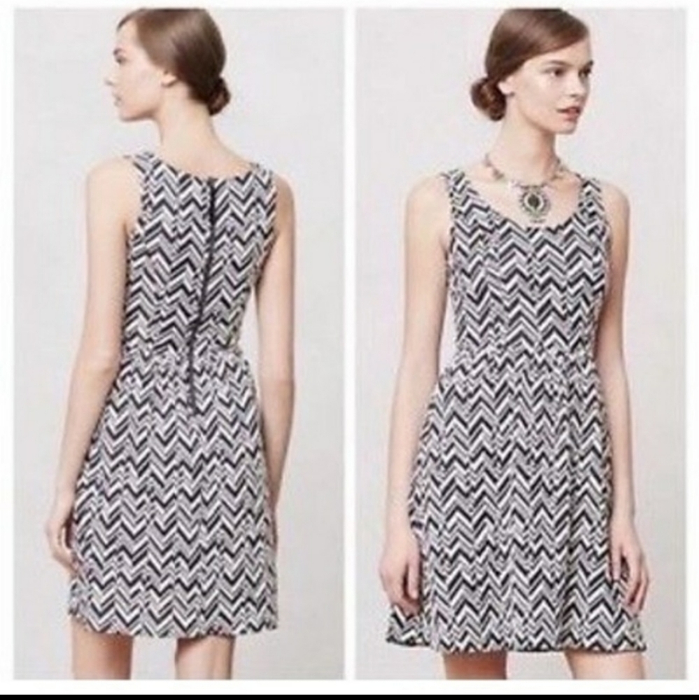 Anthropologie Maeve Chevron Dress